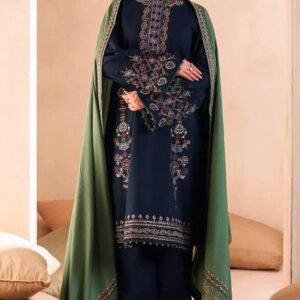 3 Pcs Women's Unstitched Embroidered Suit
