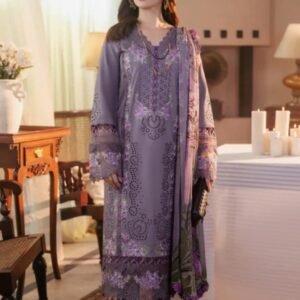 3 Pcs Women's Unstitched Embroidered Suit