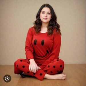 Cozy Printed Cotton Jersey Night Suit - 2 Pcs