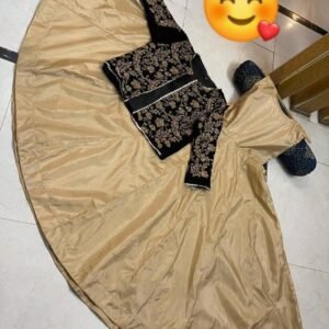 2 Pcs Women's Stitched Shamoz Silk Embroidered Maxi And Jacket